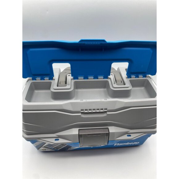 Flambeau Outdoors 6382TB 2-Tray - Classic Tray Tackle Box - Blue/Gray New - Picture 8 of 12